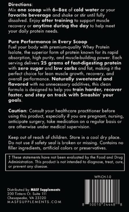 MASF GAINS Whey Protein Isolate