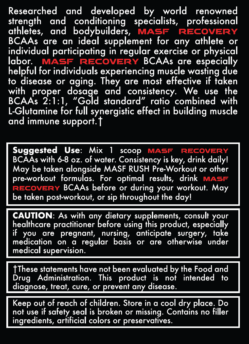 MASF Recovery BCAA